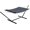 Dark Gray, variant on Hammock with Stand for Outside, 2 Person Portable Hammock with Breathable Cotton Rope & Quilted Pad, 475 Lbs Capacity, Perfect for Outside, Patio, Garden, Beach, Backyard