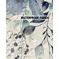 thumbnail image 5 of Pack of 2 Outdoor Pillow Covers, Blue Watercolor Flower Eucalyptus Leaves Linen Pattern Waterproof Square Throw Pillowcase Cushion Decorative Pillow Covers for Couch Patio Tent, 20x12 in, 5 of 6