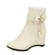 thumbnail image 1 of NECHOLOGY Botas Mujer Adulto Femenino Zapatos Botines mujer Botas altas con tacón de cuña y de de imitación de cuero de color sólido a la moda para mujer (Beige, 6.5), 1 of 7