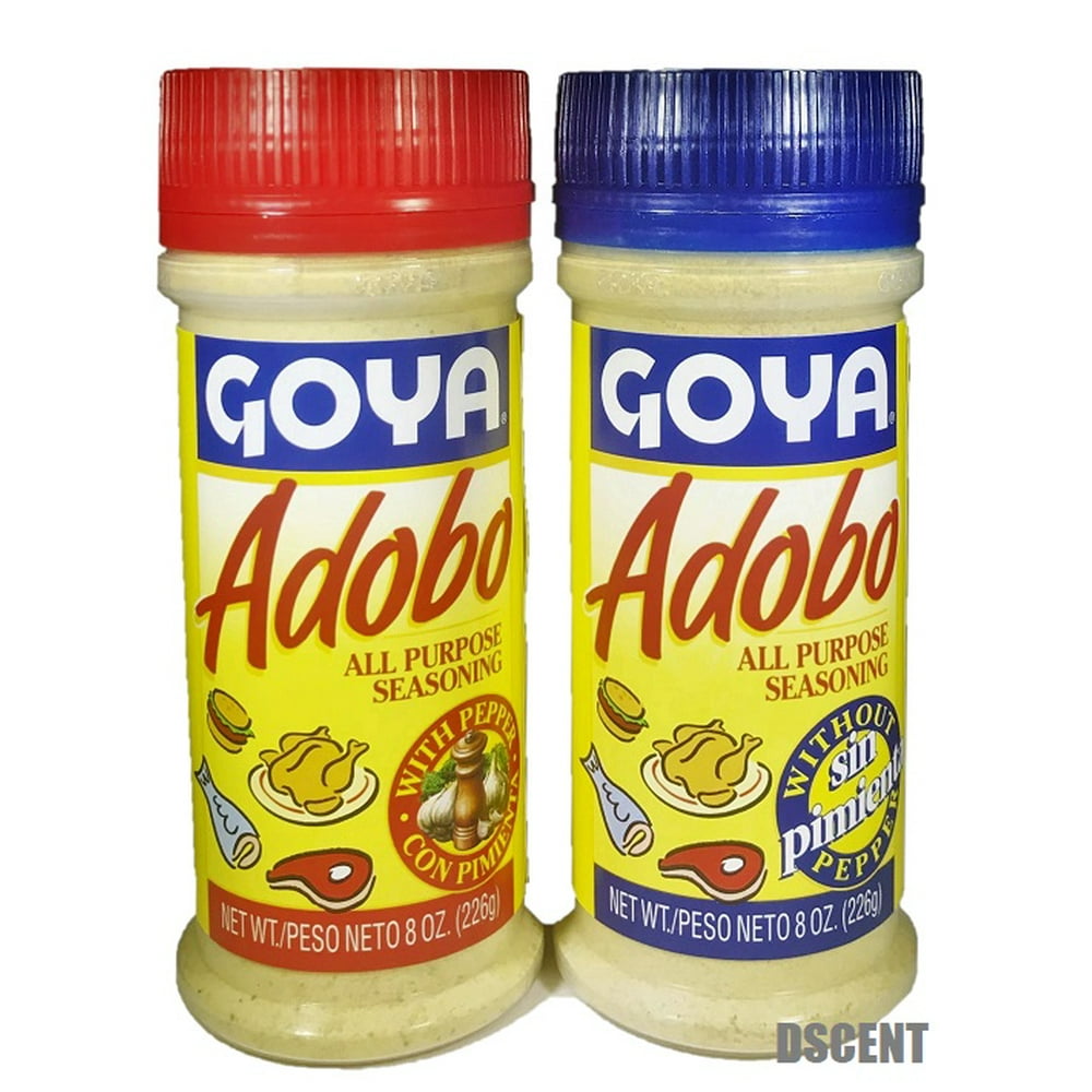 2Pack Goya Adobo All Purpose Seasoning 1 with Pepper, 1 Without Pepper