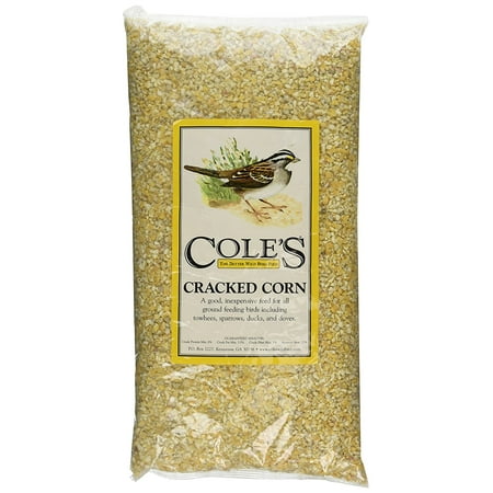 Cole's CC05 Cracked Corn Bird Food, 5-Pound, Ideal for all ground feeding birds By Cole's Wild Bird