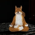 thumbnail image 3 of Meditating Zen Yoga Squirrel Garden Decorations Statues Indoor Outdoor Hand Painted Resin Animal Yoga Figurine in Zen Meditation Lotus Pose - 9 Inch Tall, 3 of 7