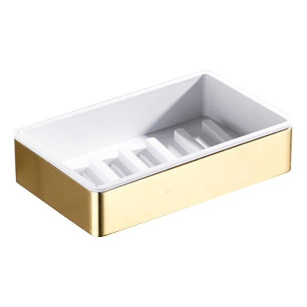 Soporte de jabón con drenaje automático Rejilla de almacenamiento de jabón con drenaje extraíble para azulejos de baño