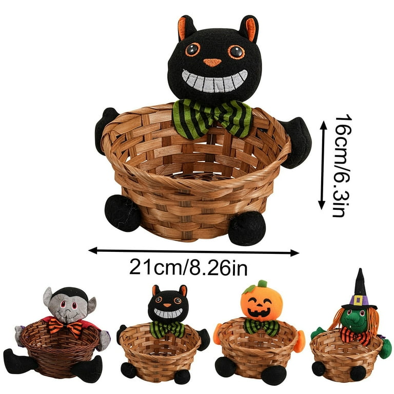 pdqouc Halloween Bar Creatively Houses Woven Baskets Children's