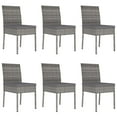thumbnail image 5 of vidaXL 7 Piece Garden Dining Set Poly Rattan Grey, 5 of 5