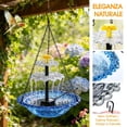 thumbnail image 6 of Hanging Solar Bird Bath Fountain, Solar Powered Cascading Outdoor Water Fountain, Hanging Bird Bath with Water for Outdoors Garden Patio Backyard Lawn Decor, 6 of 7