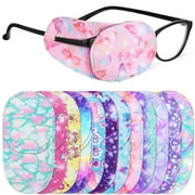 Newcotte 12 Pcs Eye Patch for Kids Girls Eye Patch for Glasses Boys over the Lens Colorful Eye Patch Toddler Eye Patch Adorable Kids Eye Patches Assorted Eye Patch Cover (Mermaid Style)