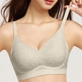 thumbnail image 2 of PMVFHDE Large Size Comfortable Breathable Smooth Bra for Women Daily Leisure Wear Seamless Non-Wired Supportive Full Coverage Underwear Light Yellow - 36, 2 of 5