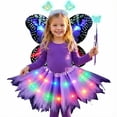 thumbnail image 4 of Girls Summer Dress Fairy Dress With Magical Play Pretend Party Flowy Dresses, 4 of 5