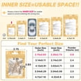 thumbnail image 2 of CCOCC 100 Pcs Resealable Mylar Bags with Frosted Clear Window Packaging Bags Foil Pouch Zipper Bag for Food Self Sealing Storage Supplies (2.75×3.93, Light Gold), 2 of 7