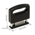 thumbnail image 3 of Stainless Steel Meat Tenderizer Tool | 48 Needle Steak & Tendon Cutter | Ergonomic Non-Slip Handle | ABS & Polypropylene Material | Dishwasher Safe | 5.12x4.53x1.37in | 240g | Home Cooking BBQ, 3 of 7