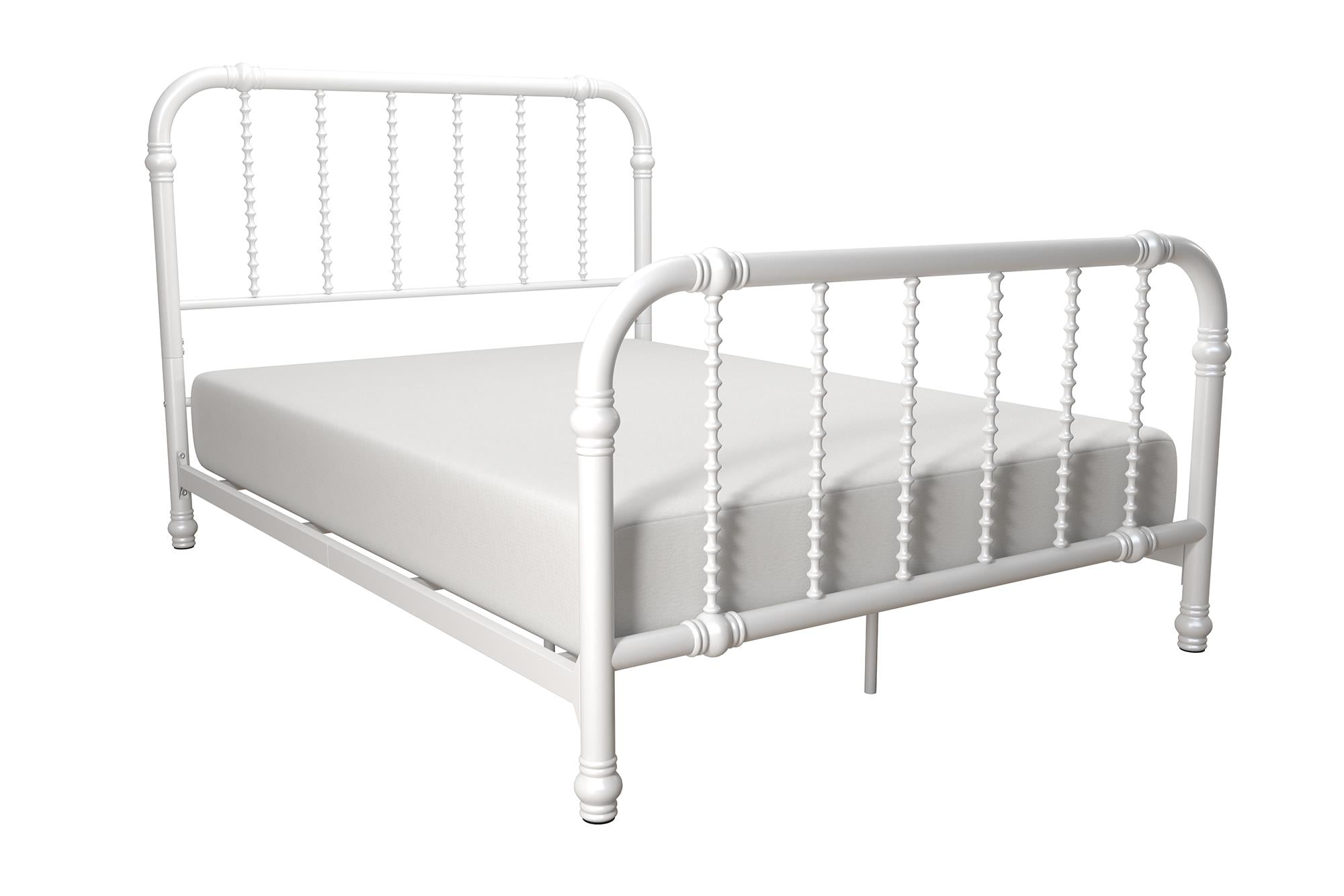 DHP Jenny Lind Metal Bed, White, Full Size