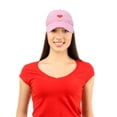 thumbnail image 2 of DALIX Pixel Heart Hat Womens Dad Hats Cotton Caps Embroidered Valentines Light Pink, 2 of 7