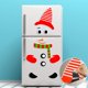thumbnail image 4 of Pegatinas navideñas con imán para nevera, muñeco de nieve, lindo paquete de pegatinas para puerta para refrigerador/puerta de metal/garaje/gabinetes de oficina Rojo Verde RV011031-00129SDJ, 4 of 5