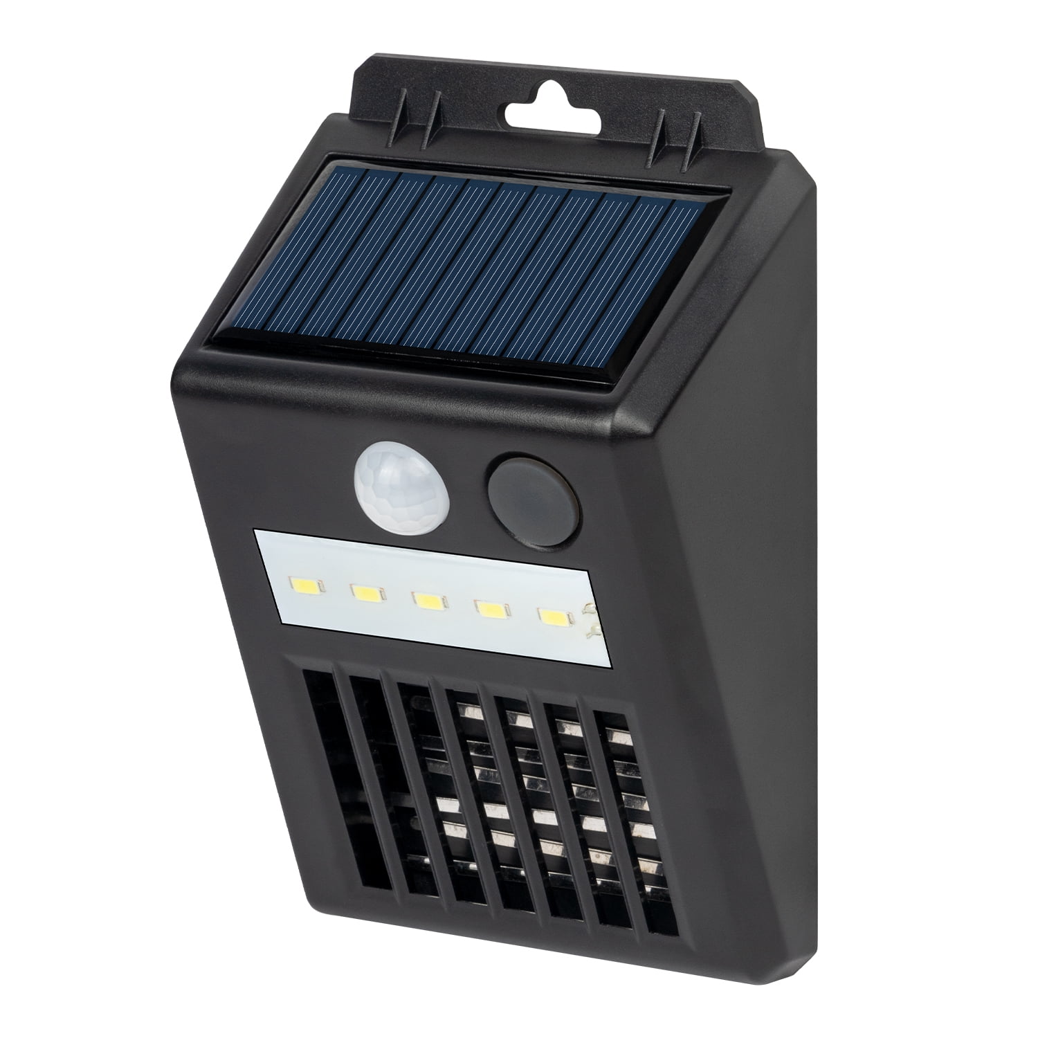 Wall-mounted Solar Bug Zapper Outdoor 4 Pack, Waterproof Electric LED Light Mosquito Killer Lamp with Motion Sensor for Backyard Patio Camping, Garden, Yard - Portable, Eco-Friendly, Black