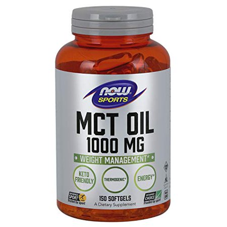 NOW Sports Nutrition, MCT (Medium-chain triglycerides)Oil 1000 mg, Weight Management, 150 Softgels