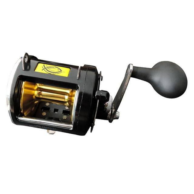 Moulinet de Pêche à la Traîne en Forme de Tambour d'Eau Salée 8. Drag 55s Moulinet de Lance d'Appât Rond