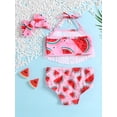 thumbnail image 4 of Baby Girls Three Piece Swimsuits, Halter Tassel Tops + Bikini Bottom + Headband Set, 4 of 10