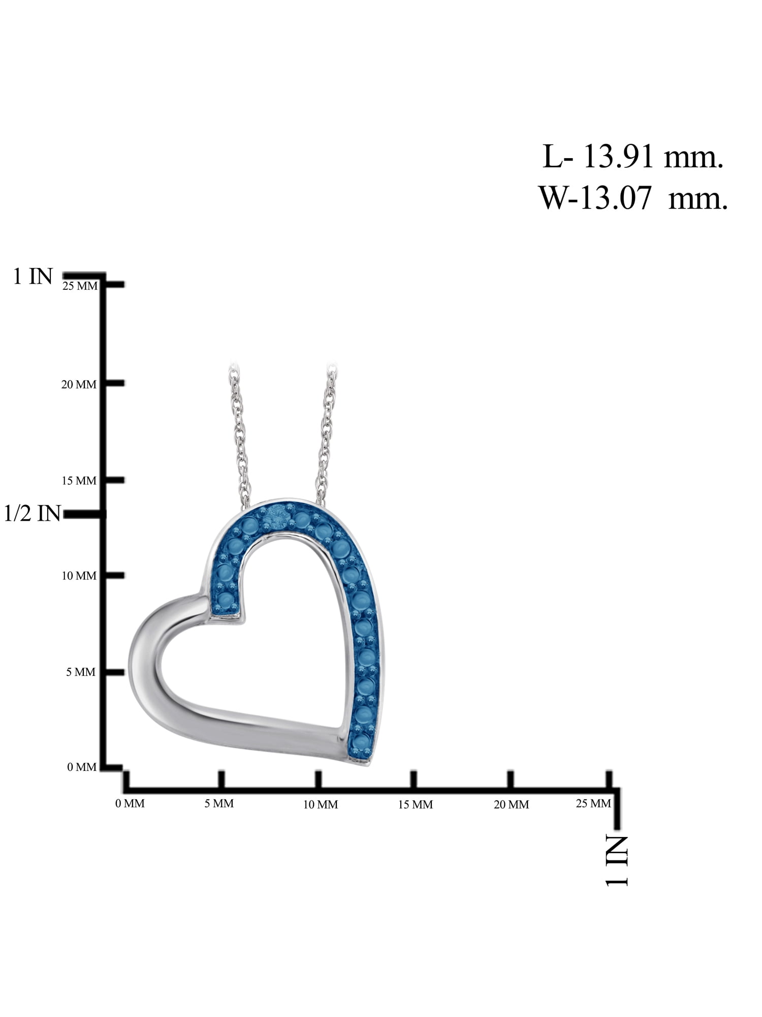 JewelersClub Blue Diamond Accent Sterling Silver Heart Pendant, 18"
