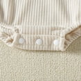 thumbnail image 4 of Body De Bebé Canastilla Onesies Para Niños Pequeños Otoño Primavera Niñas Niños Waffle Pocket Romper Manga Larga Botón Sudadera Monos Beige Odeerbi LM103-6882, 4 of 9