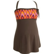 Tessuto Maternity Bandeau Swimdress Two-Piece Swimsuit