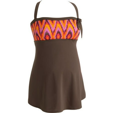 Tessuto Maternity Bandeau Swimdress Two-Piece Swimsuit