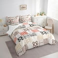 thumbnail image 3 of Feelyou Chic Buffalo Patchwork Bedding Comforter Set 7pcs, Checkered Plaid Queen Bedding Sets, Modern Simple Style Reversible Queen Sheet Sets, Lightweight Room Decor, 3 of 7