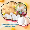 thumbnail image 2 of Artrylin 20Pcs Easter Paper Mache Eggs DIY Paper Easter Eggs Easter Craft Supplies Blank Paper Eggs DIY Unfinished Blank Paper Mache Easter Eggs to Paint and Decorate for DIY Projects (White), 2 of 7