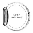 thumbnail image 6 of Compatible for Apple Watch Metal Strap 49mm 45mm 44mm 42mm, for iWatch Ultra 2/1 Stainless Steel Adjustable Butterfly Buckle Bracelet Wristband for iWatch Series 9 8 7 6 5 4 SE 3 2 1, Silver, 6 of 9