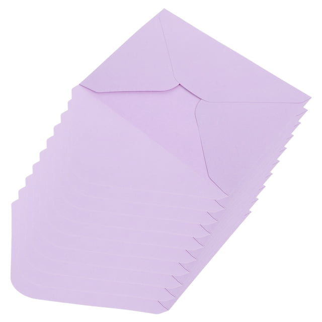 FELTECHELECTR Wedding Invitation Packs 50Pcs Rectangular Paper Envelopes Lavender 16x11cm
