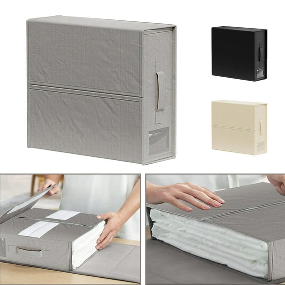 Sock Drawer Organizer, Clothing Storage Box, 20 Grid Underwear Organizer, for Lingerie, Panties, Socks, and Ties, Dark Gray, by FAJHHA