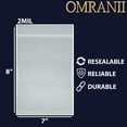thumbnail image 3 of Reclosable Poly Bags 7x8 & (1000 Bags) - 2 Mil Clear Plastic with Resealable Lock Seal Zipper | Durable Poly Baggies | Resealable Zip Top Lock For jewelry, Storage, Packaging & Shipping, 3 of 7