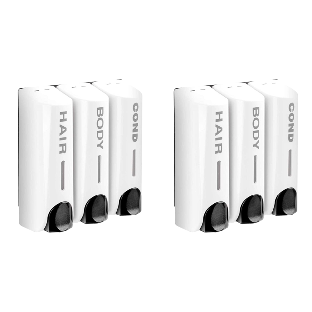 Dispensador Jabón Triple 350mls Al Calor Montaje en Pared () Blanco
