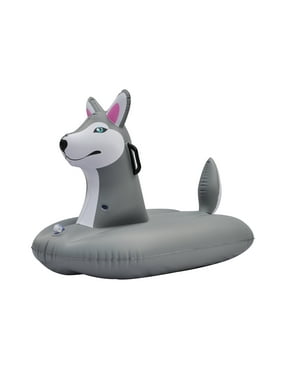 Sled Husky Snow Tube Inflatable 38 inches Long One Person snow and water Rider for Kids by Jet Creations FUN-HUSKYM