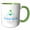 Green/White, variant on 3drose, Punta Uva Beach Costa Rica Caribbean Paradise Text and Images, 11oz Two-tone Red Mug