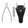 thumbnail image 1 of Labymos Stainless Steel Cuticle Remover Trimmer Nail File Dead Skin Remover Cuticle with PU Storage Case Pedicure Manicure Tools for Fingernails & Toenails, 1 of 7