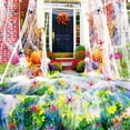 thumbnail image 4 of Cififendec Halloween Cotton Spider Web, 62.99"×39.37", Stretchable Cobweb with Multicolor Spiders for Porch Facade Draping, Yard Scene Layering, Pub Interior Styling, 4 of 5
