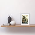thumbnail image 2 of Maine Coon Cat with Flower Pattern Modern Watercolour Illustration Artwork Framed Wall Art Print 9X7 Inch, 2 of 5