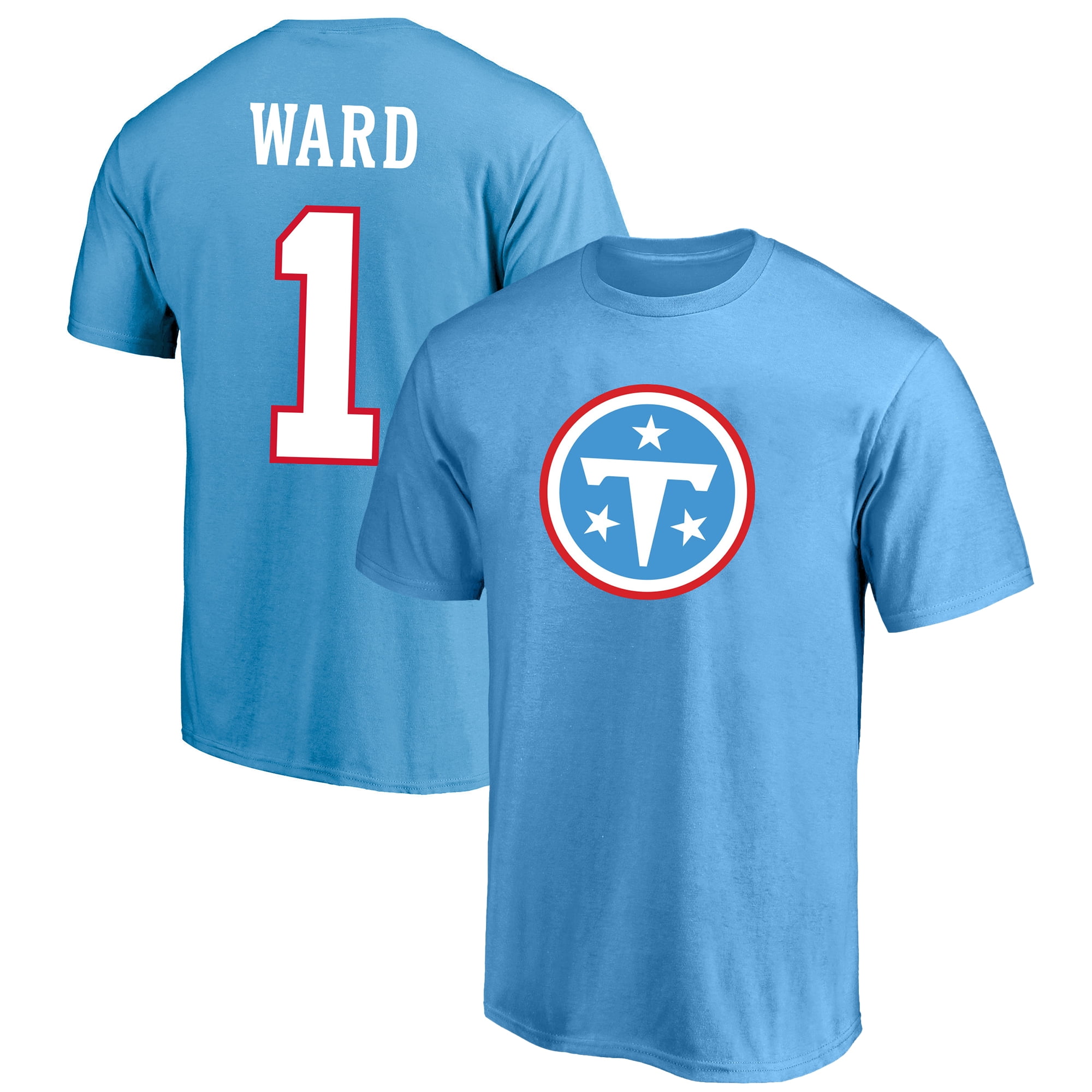 Men's Fanatics Cameron Ward Light Blue Tennessee Titans Big & Tall Player Name & Number T-Shirt