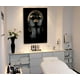 thumbnail image 2 of Cuadro Decorativo Para Recamara O Estetica Rostro Oro Negro Ideas Creativas Cuadro sublimado en tela, 2 of 2