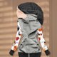 thumbnail image 4 of Moda mujer Casual impreso manga larga con capucha prendas de vestir Patchwork suelta camiseta otoño blusa Tops Pompotops qwe16118, 4 of 6