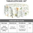 thumbnail image 5 of Spring Leaf Floral Tablecloth 60 Inch Round Rustic Watercolor Leaves Tablecloths Waterproof Fabric Farmhouse Table Cloth Decorative for Picnic Party Holiday Home, 5 of 6