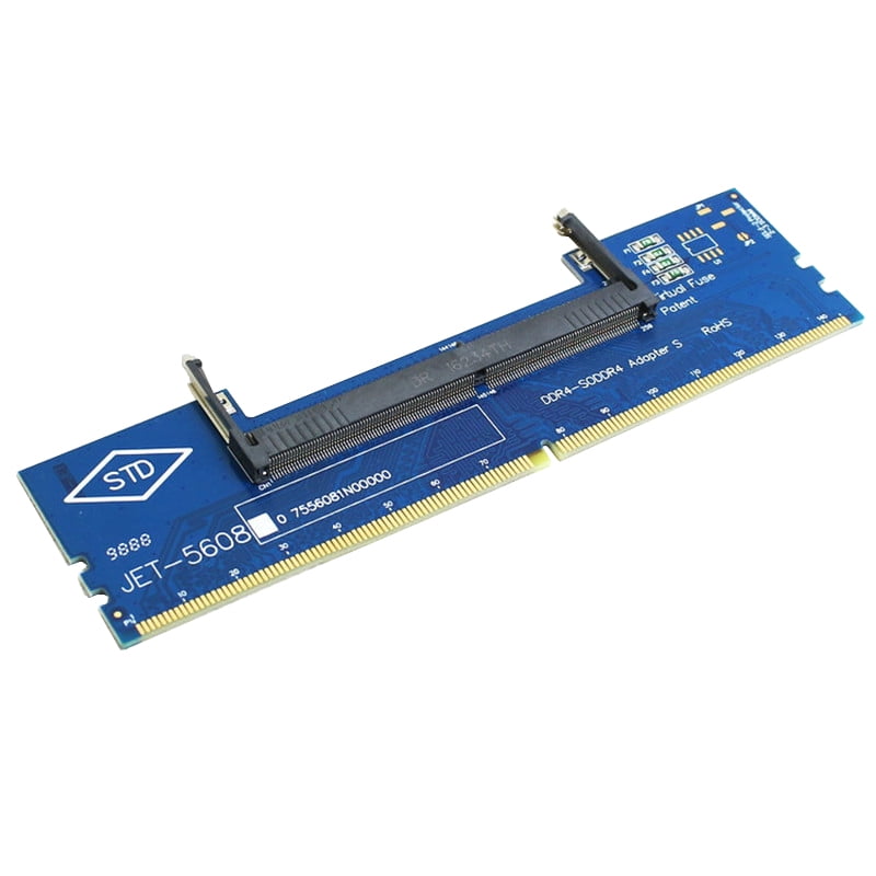 Zopsc Professional 2133Mhz 260 to 288 DDR4 Memory RAM Converter SO-DIMM Laptop DIMM Memory Card Riser Card 4-Layers Desktop Memory RAM Adapter Blue