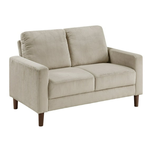 Lexicon Crandall Corduroy 2pc Set: Sofa, Loveseat in Taupe