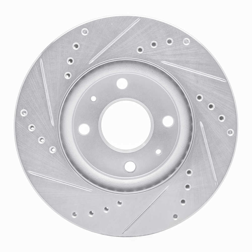 Dynamic Friction Company 631-67012R DFC Brake Rotor - Drilled And Slotted - Silver