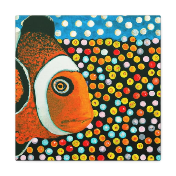 Clownfish in Pointillism - Canvas