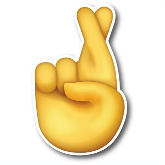 Magnet Me Up Fingers Crossed Emoji Magnet Decal Perfect for Car or Truck