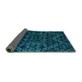 thumbnail image 2 of Ahgly Company Indoor Square Abstract Turquoise Blue Modern Area Rugs, 6' Square, 2 of 4