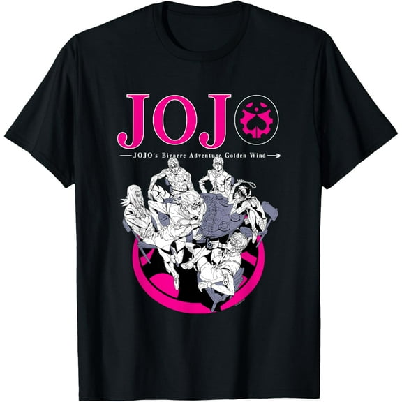 JoJo's Bizarre Adventure Part 5 Golden Wind Bruno's Gang T-Shirt Short Sleeve Crew Neck Soft Fitted Tees T-Shirt
