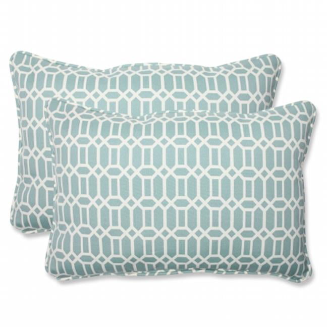 Pillow Perfect Indoor/Outdoor Summer Breeze Corded Rectangular Throw Pillow Set of 2 Flame 